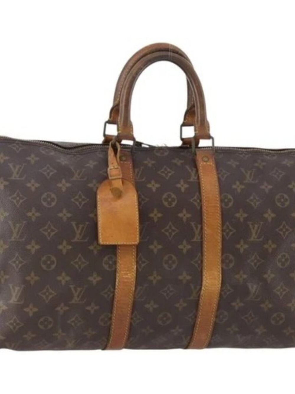 LOUIS VUITTON Monogram Keepall Bandouliere 45 Boston Bag M41418 LV Auth INZ007